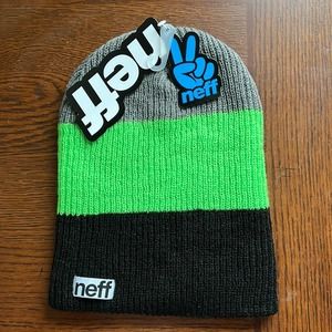 Neff Beanie Trio Stripe Black Green Gray